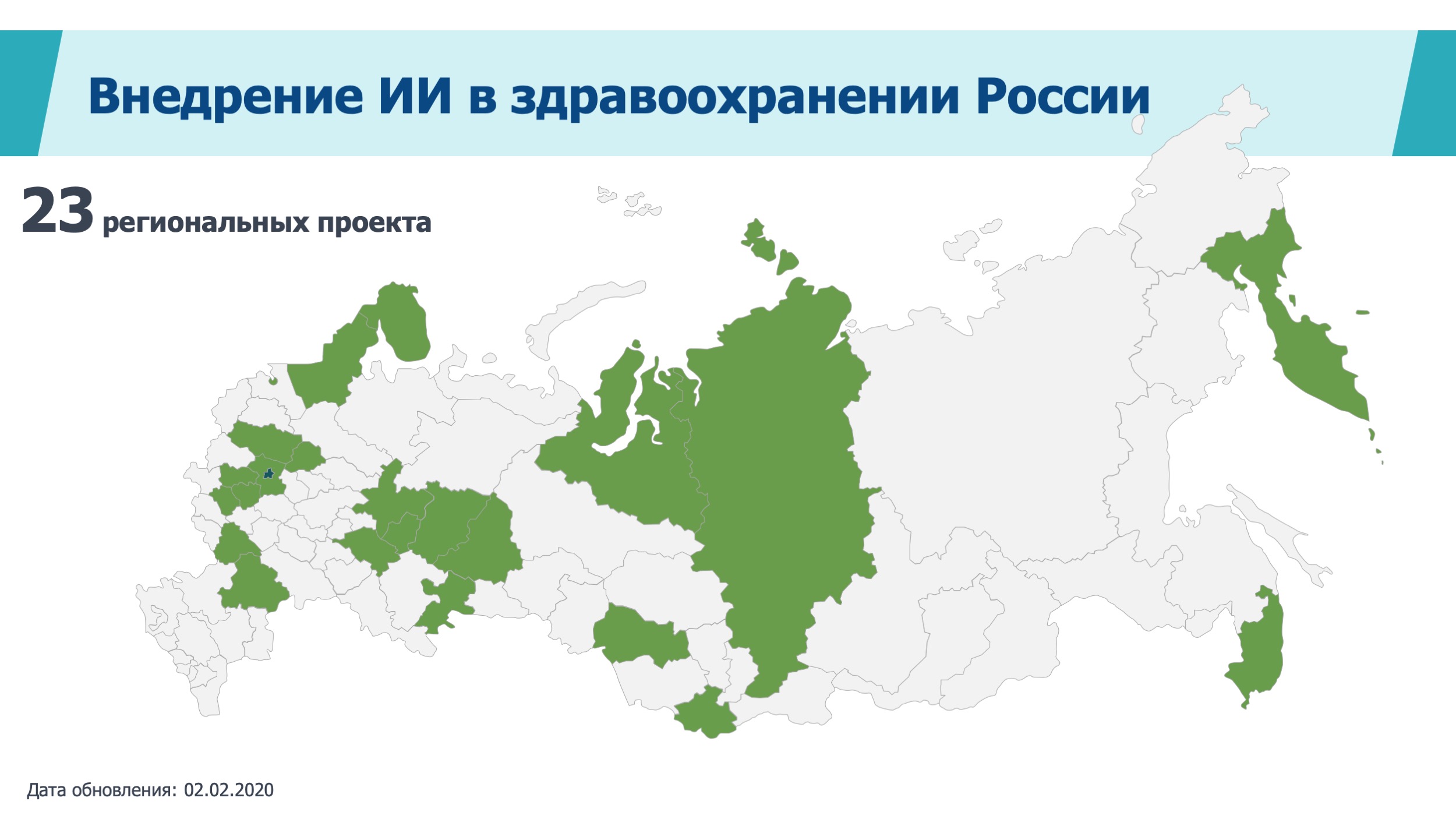 Карта «Искусственный интеллект в здравоохранении России»