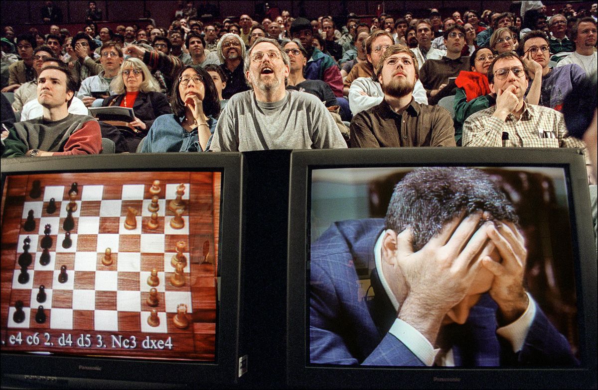 Deep Blue Supercomputer Defeats World Chess Champion Garry Kasparov